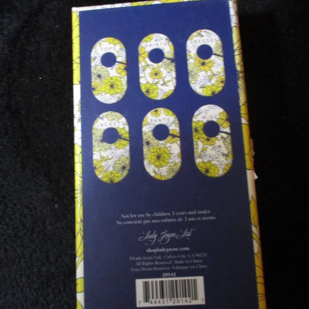 Lady Jayne Ltd 6 Count Closet Dividers Floral NEW